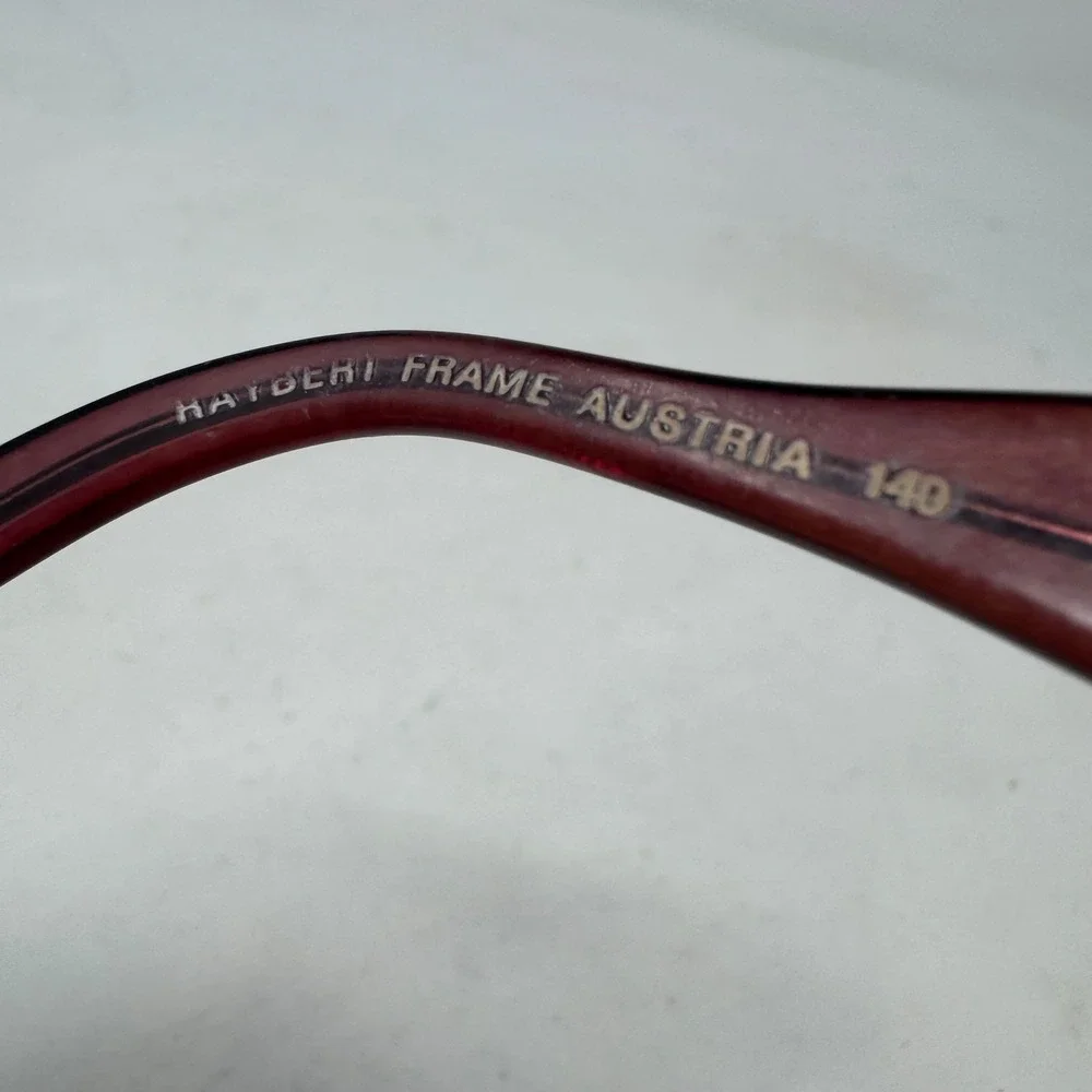 Vtg Christian Dior Oversized Butterfly Sunglasses Burgundy Marbled Frames Only - Picture 8 of 11